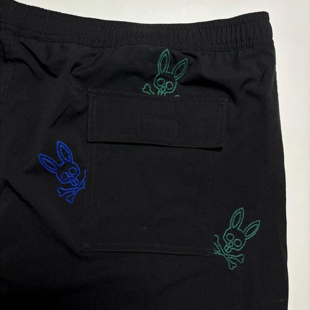 Psycho Bunny Swim Trunks Mens XXXL Multi Color Logo Embroidered AOP Lined 3XL